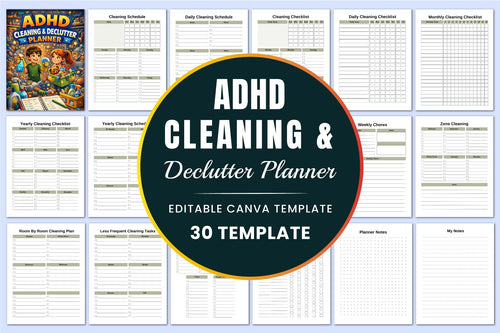 Adhd Cleaning Declutter Planner