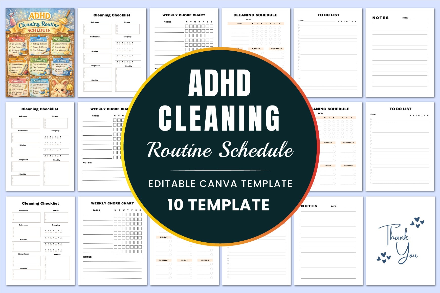 Adhd Cleaning Routine Schedule