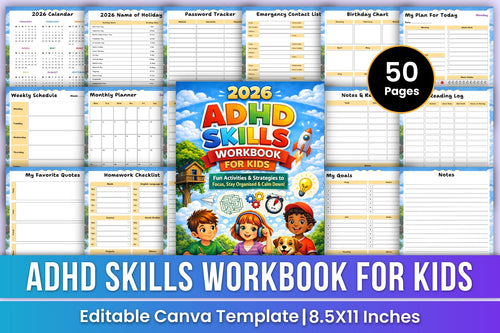 Adhd Skills For Kids Workbook