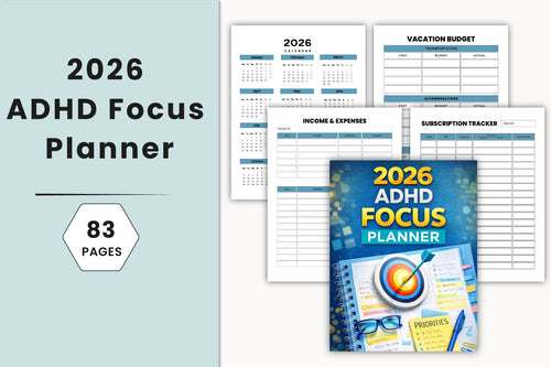 ADHD Focus Planner for Improved Concentration Cover Preview