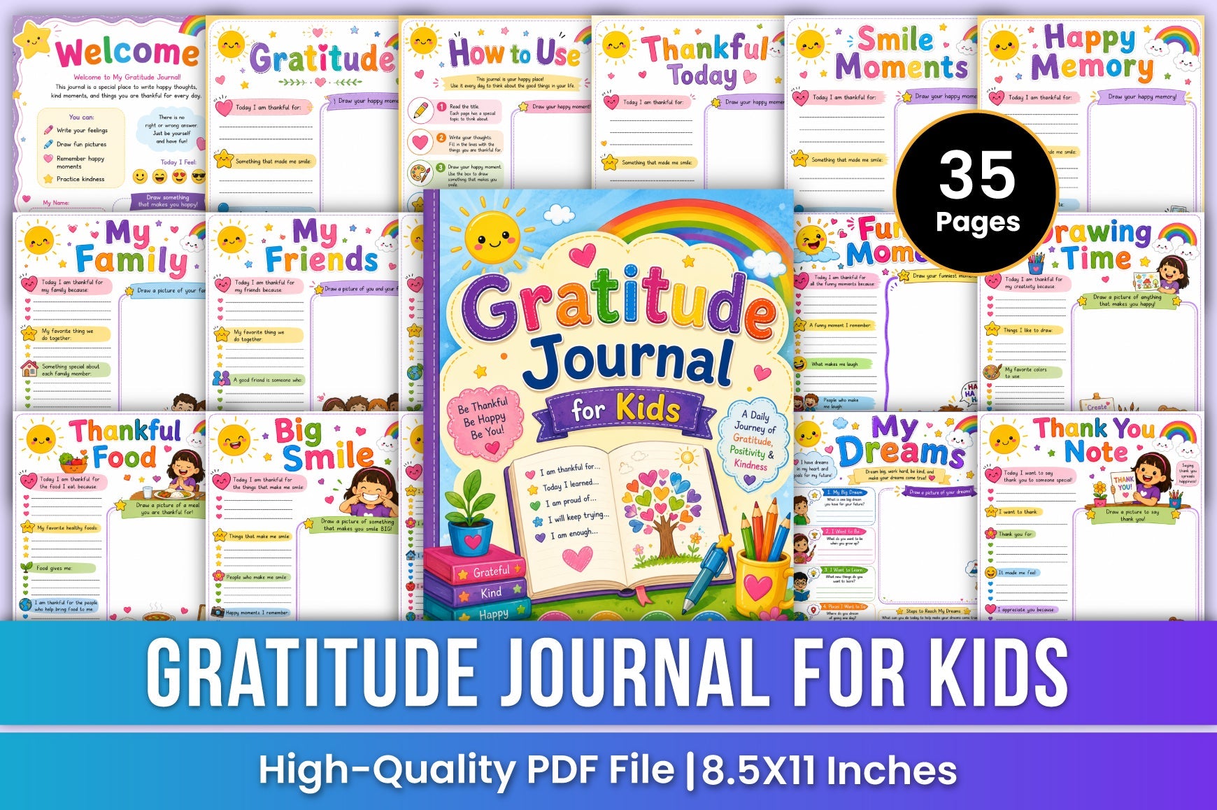 Gratitude For Kids Journal