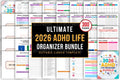 Ultimate ADHD Life Organizer printable planner cover for life organization