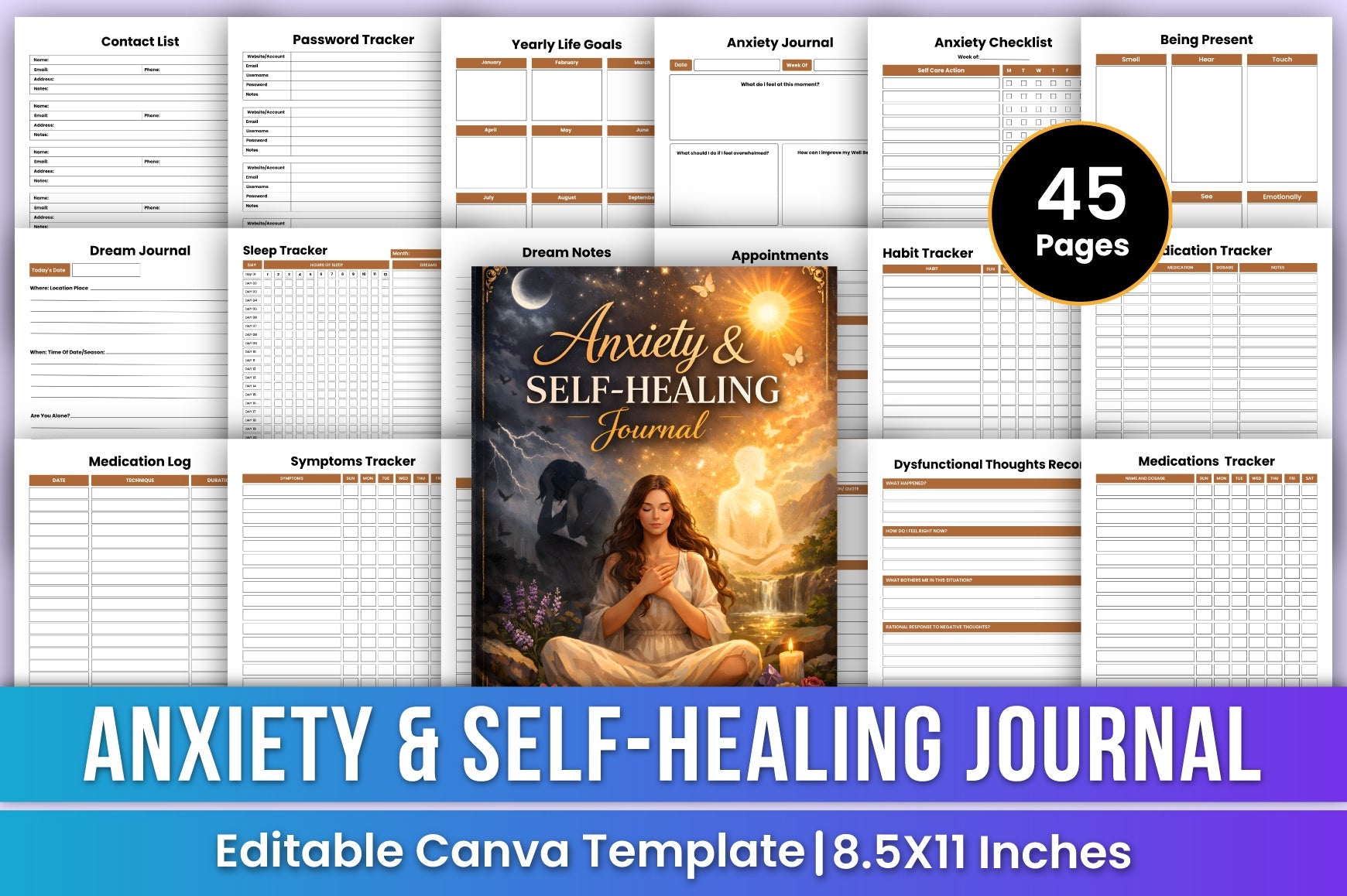 Anxiety Self Healing Journal