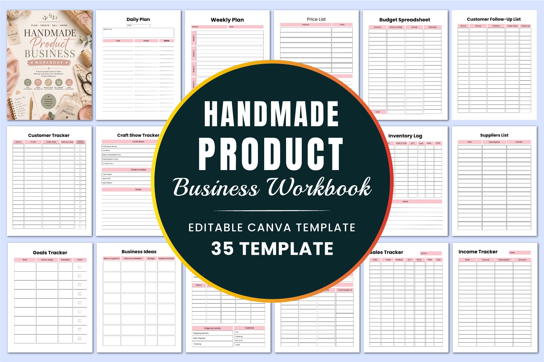 Handmade Product Business Workbook