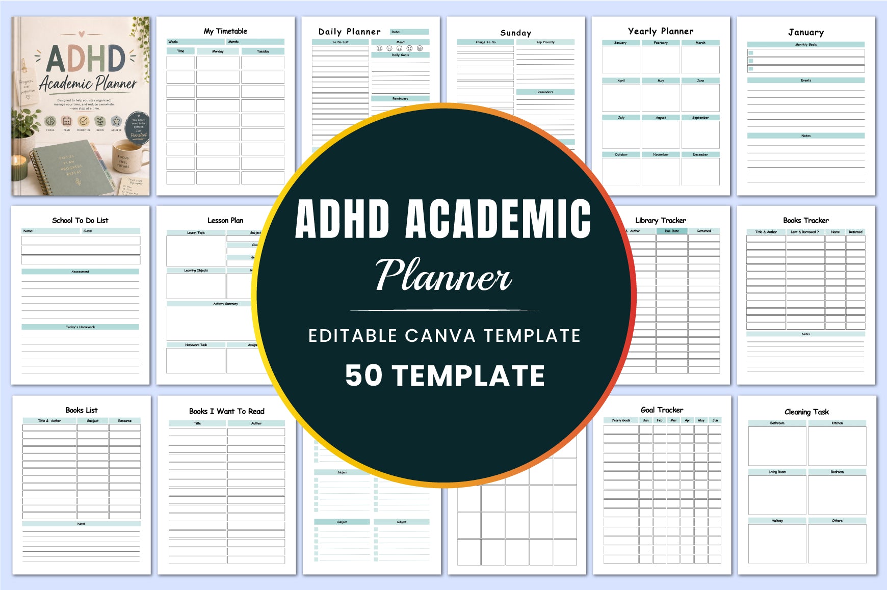 Adhd Academic Planner