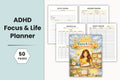 ADHD Focus Life Planner cover with printable life planning pages