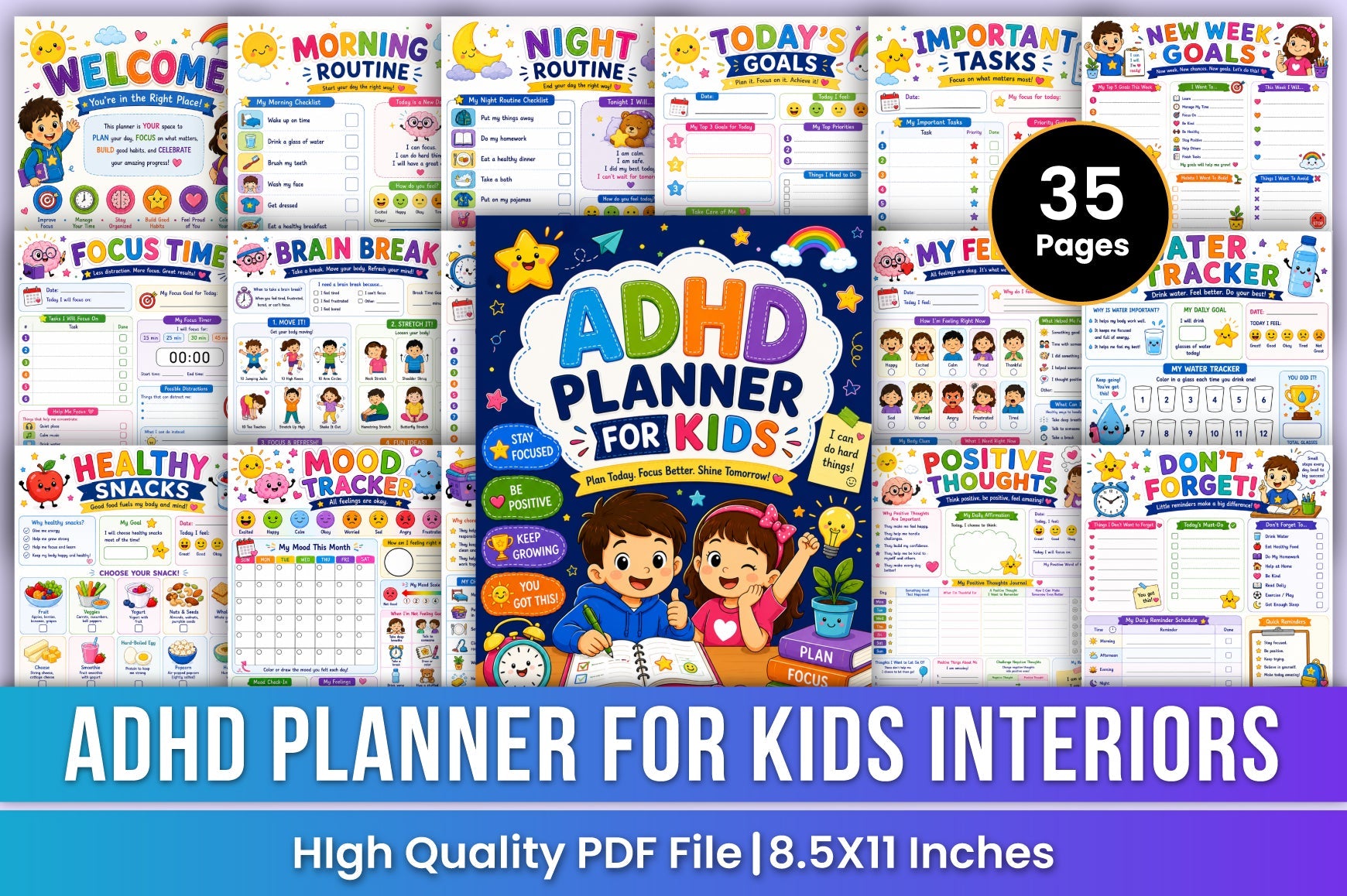 Adhd For Kids Planner