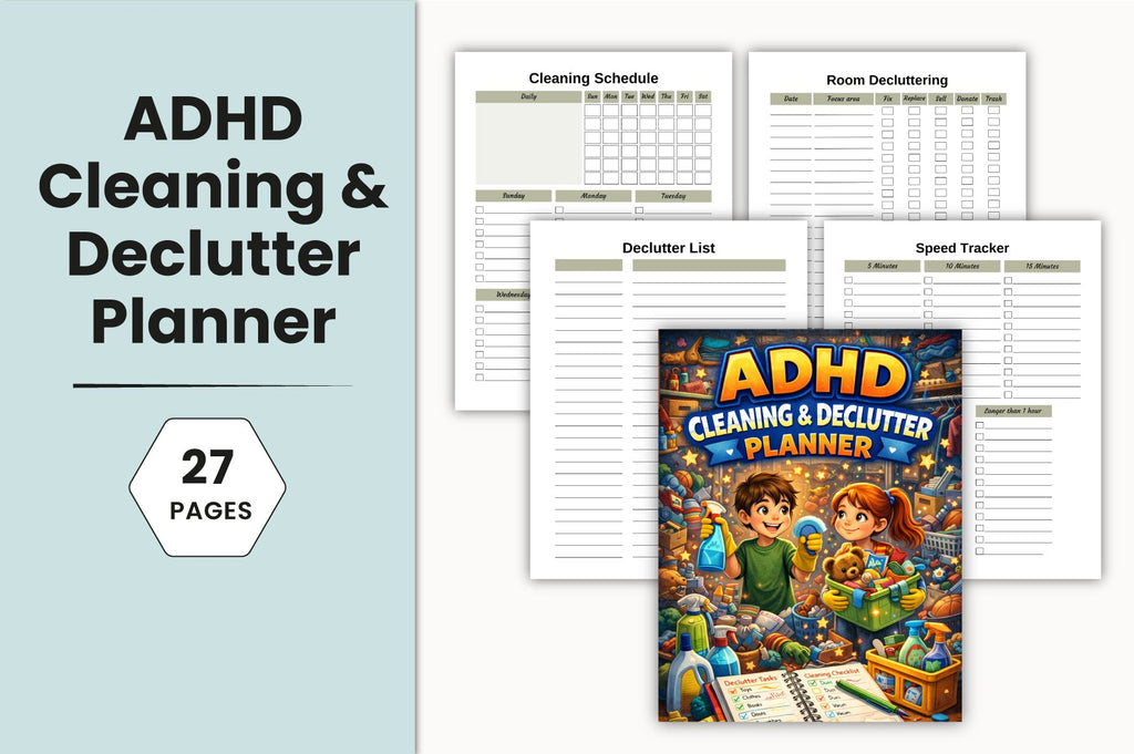 ADHD Cleaning & Declutter Planner Cover Preview