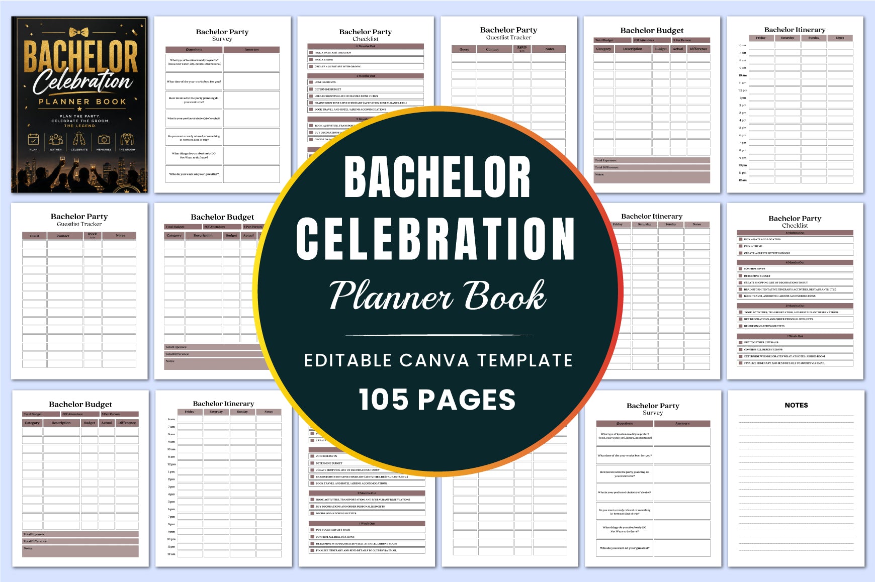 Bachelor Celebration Planner