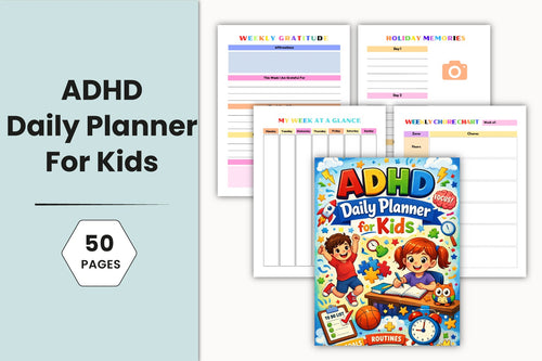 ADHD Daily Planner for Kids Cover Preview