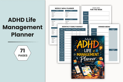 Adult ADHD Life Management Planner Cover Preview