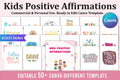Kids Positive Affirmations Canva Template