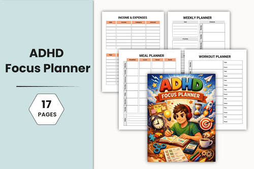 ADHD Focus Planner for Improved Concentration Cover