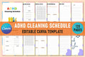 ADHD Printable Planner cleaning schedule and home organization cover