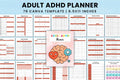 Adult ADHD Planner for Effective Organization printable planner cover for focus, routines, and organization