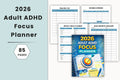Adult ADHD Focus Planner printable planner cover