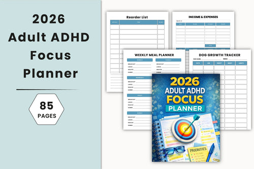 Adult ADHD Focus Planner printable planner cover