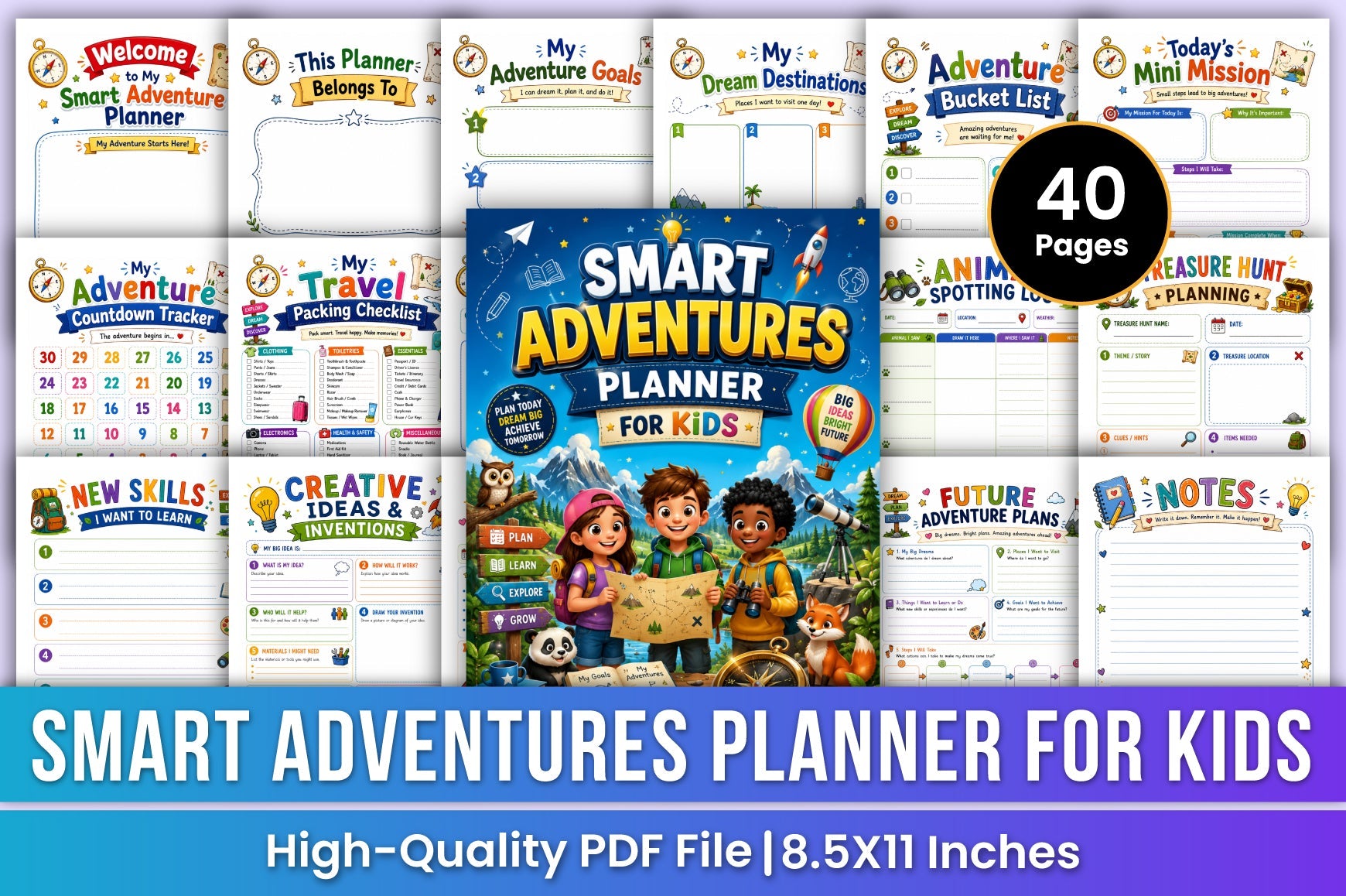 Smart Adventures For Kids Planner