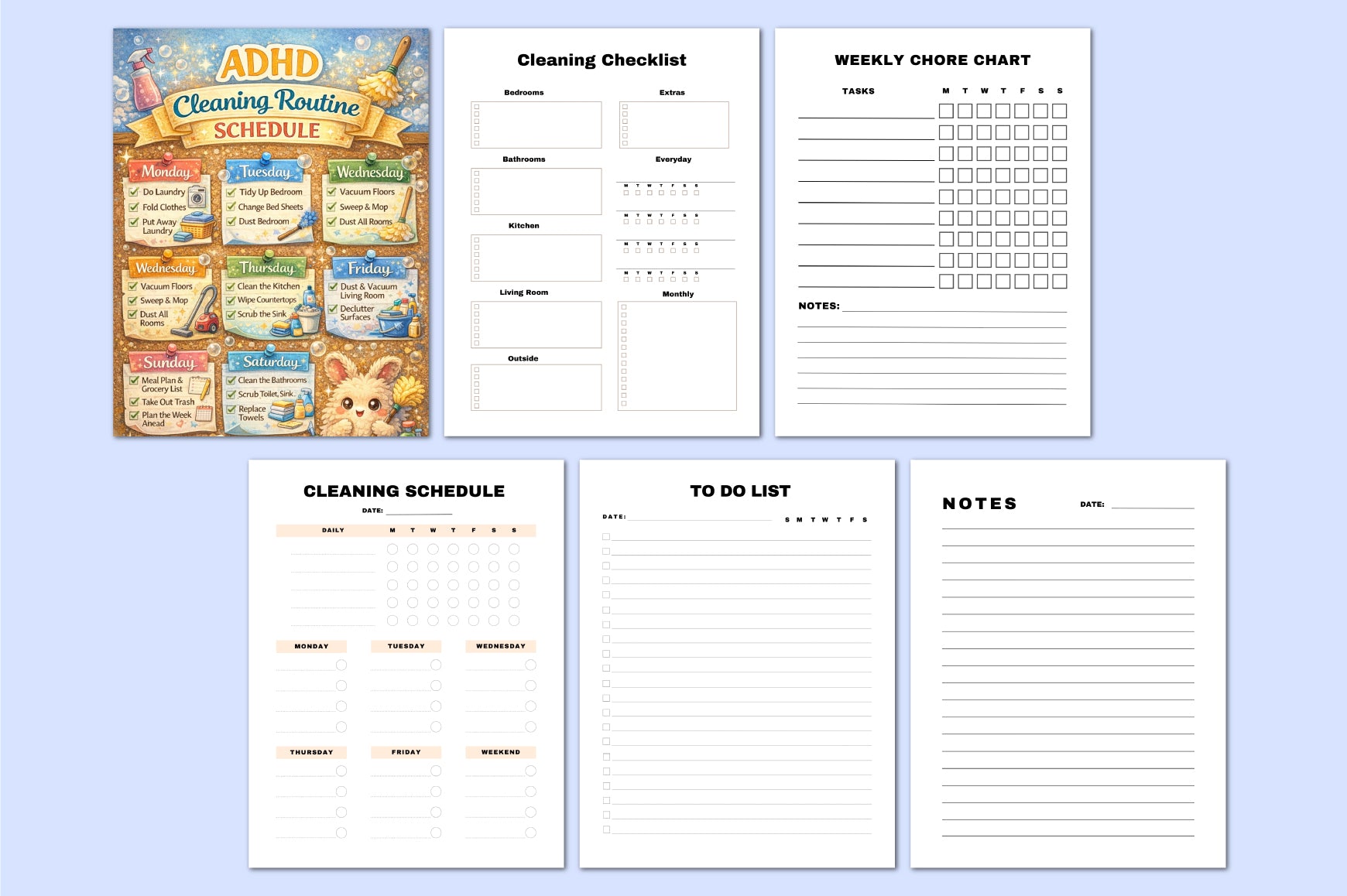 Adhd Cleaning Routine Schedule