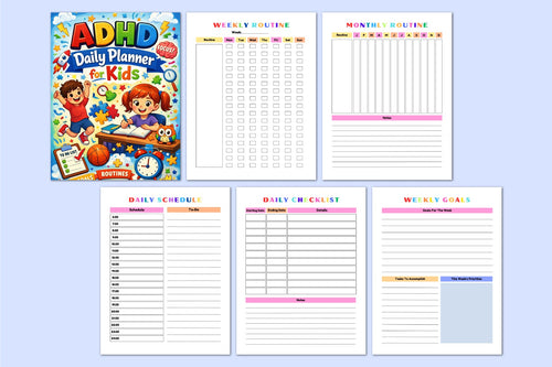 Adhd Daily For Kids Planner