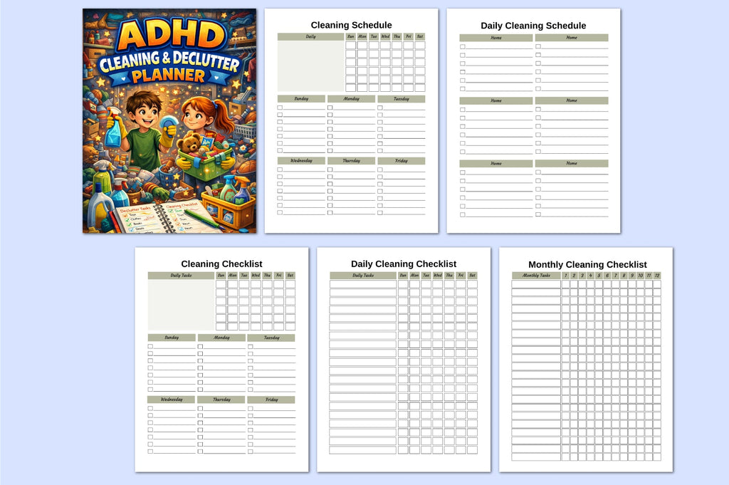 Adhd Cleaning Declutter Planner