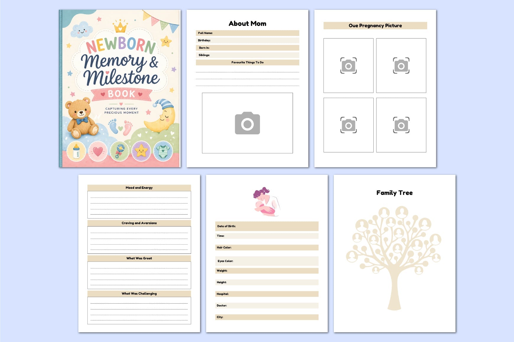 Newborn Memory Milestone Book