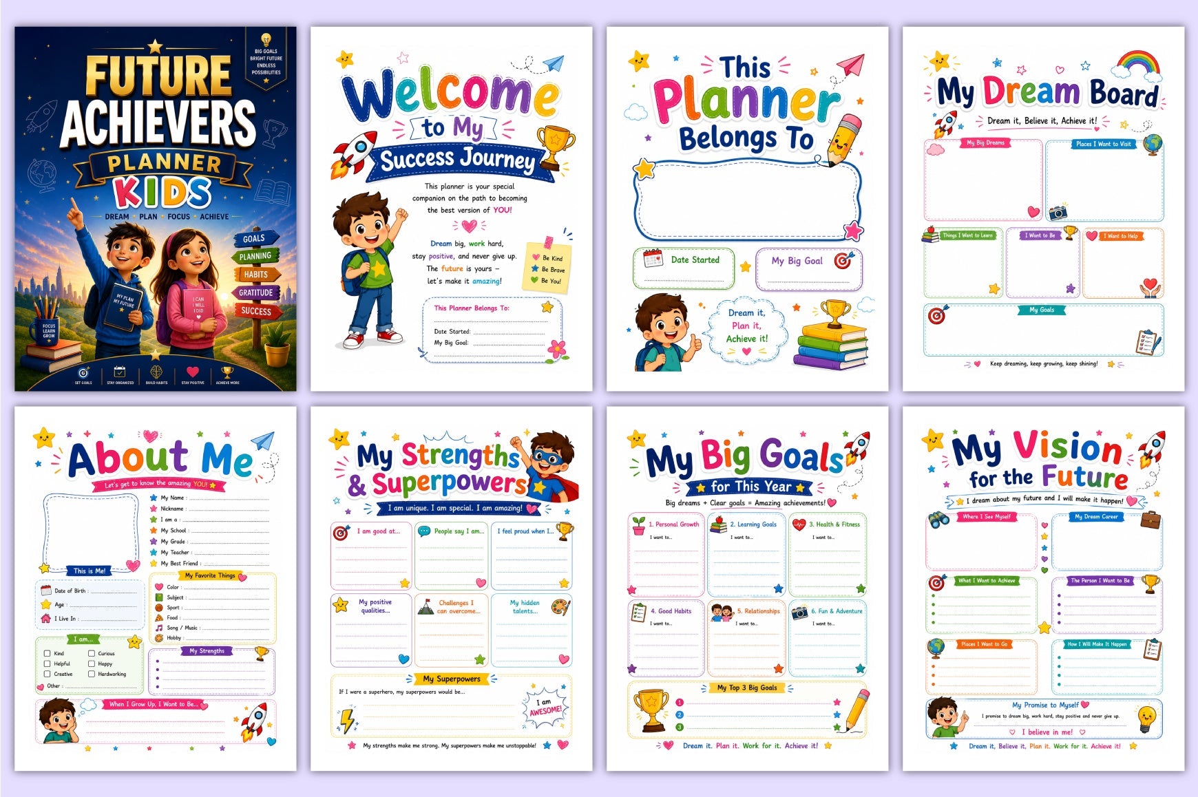 Future Achievers For Kids Planner