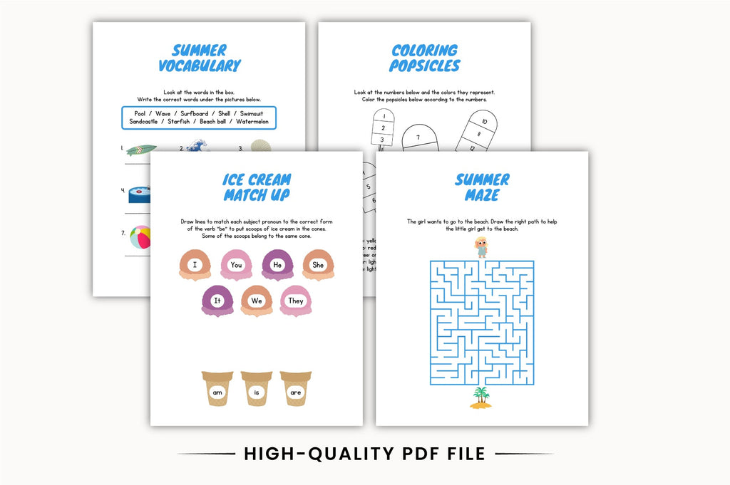 Summer Learning Booklet Planner