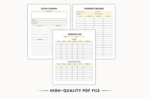 ADHD Focus Life Planner featuring focus and productivity worksheets