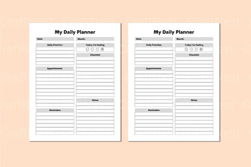 ADHD Productivity Planner daily planning worksheets