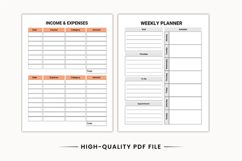 ADHD Focus Planner for Improved Concentration Worksheets
