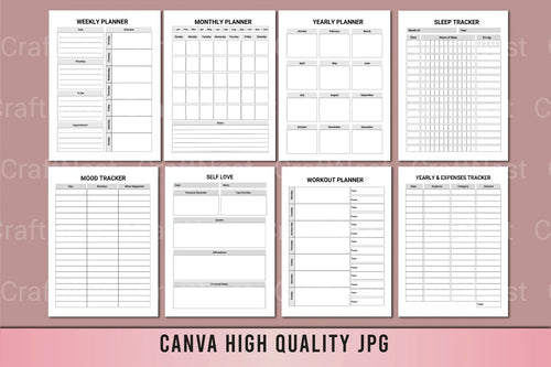 Printable ADHD planner featuring productivity tracker, schedule planner, and organization worksheets