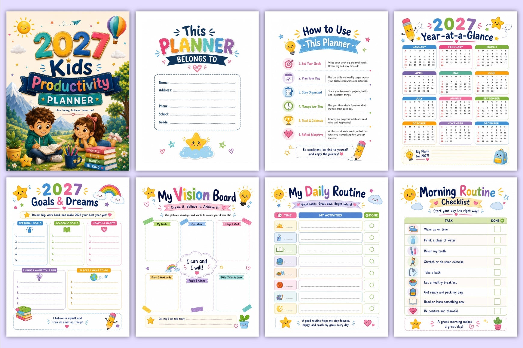 Kids Productivity Planner