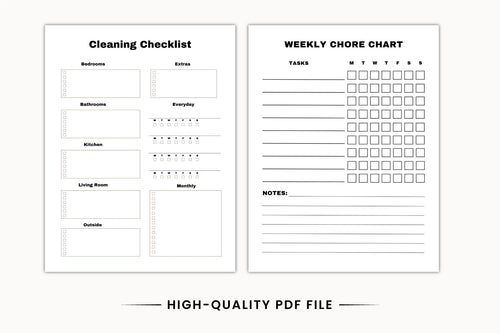 ADHD Cleaning Routine Schedule Planner household cleaning checklist printable