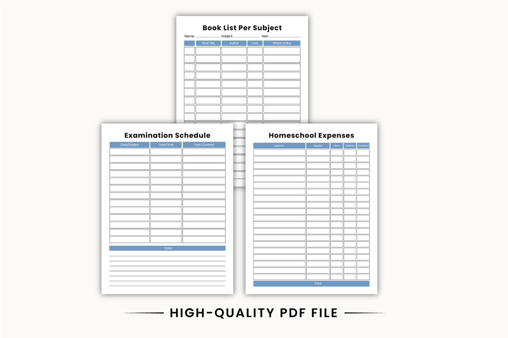Homeschool Lesson Planner