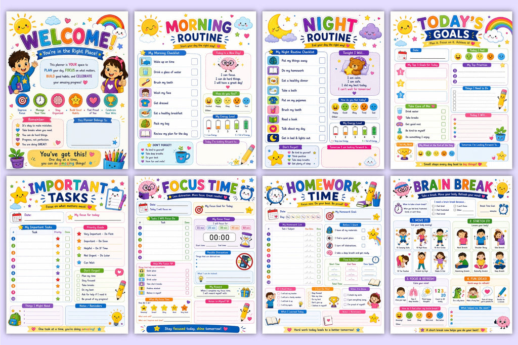 Adhd For Kids Planner