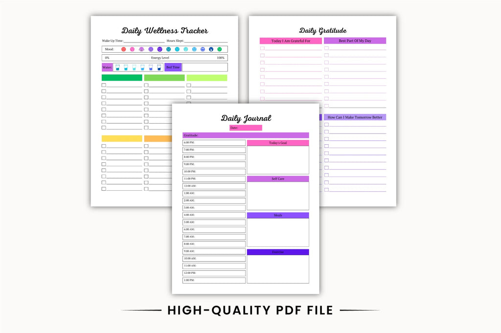 Self Care Wellness Planner