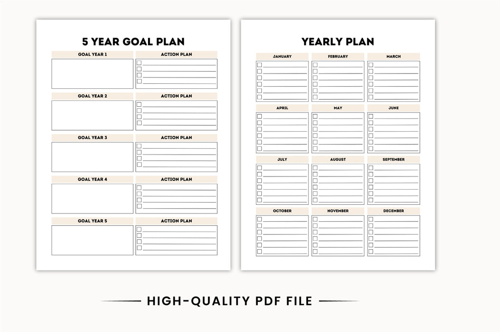 Yearly Life Goals Planner