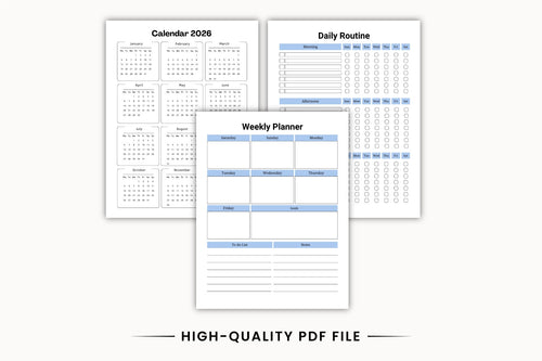 ADHD Organized Life Planner daily planning and organization worksheets