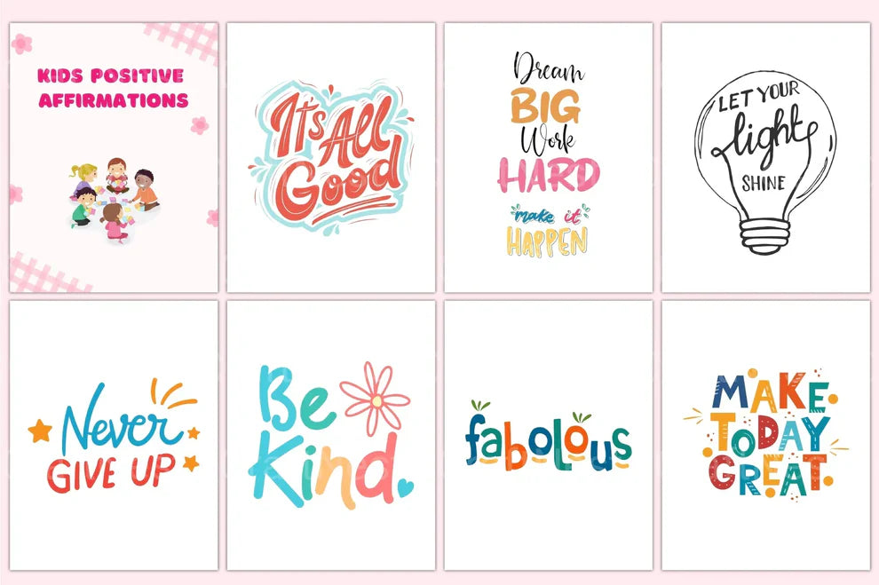 Kids Positive Affirmations Canva Template
