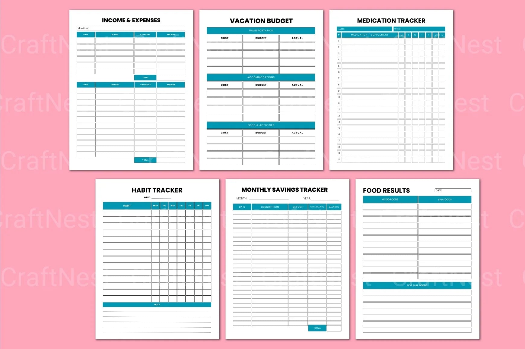 ADHD Progress Tracker goal tracking and productivity planner