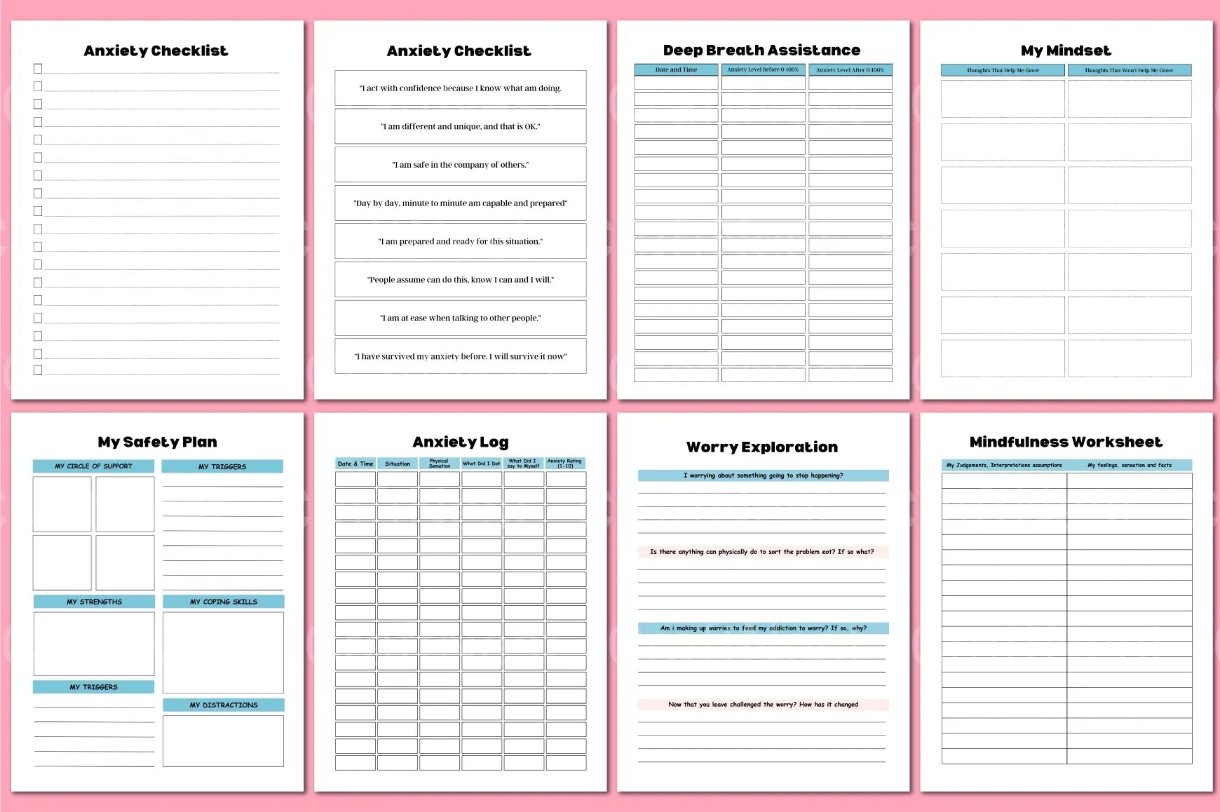 ADHD Printable Planner habit tracking page for building consistent routines