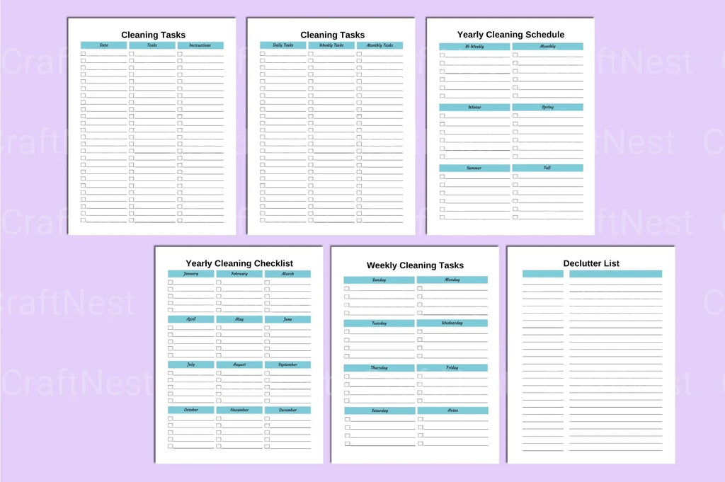 ADHD Printable Planner home organization and decluttering planner
