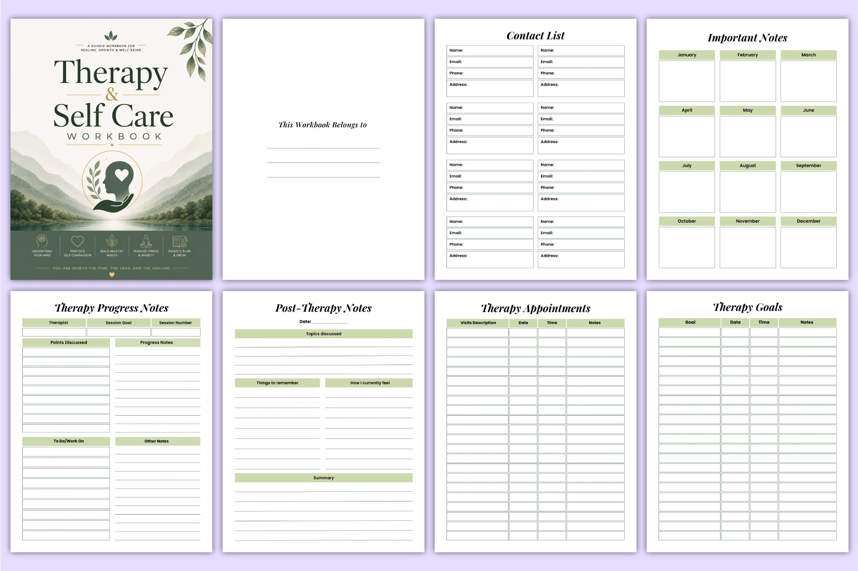 Therapy Self Care Workbook