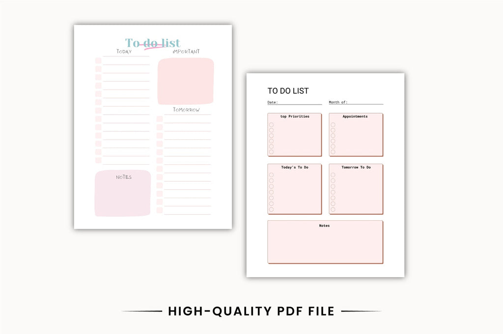 Productivity To-Do List Planner