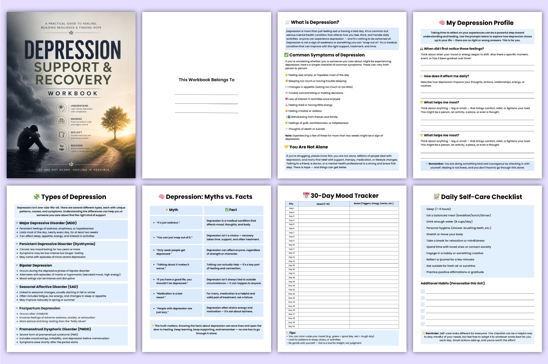 Depression Support Recovery Workbook