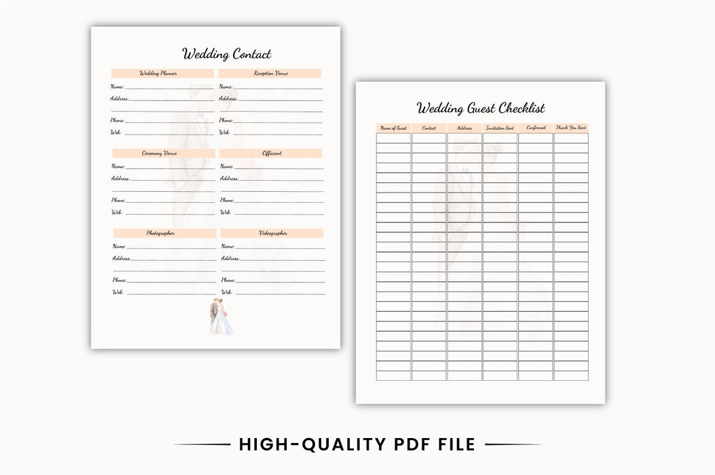 Wedding Planning Guide Planner