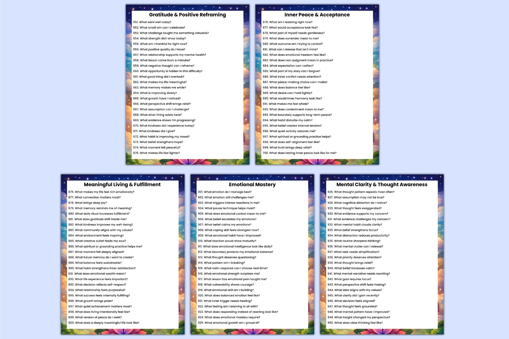 Mental Health Prompts