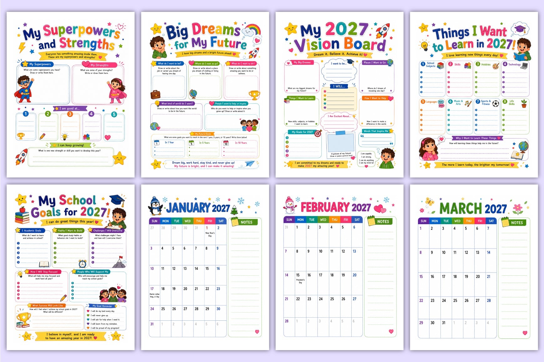 Goal Setting For Kids Workbook