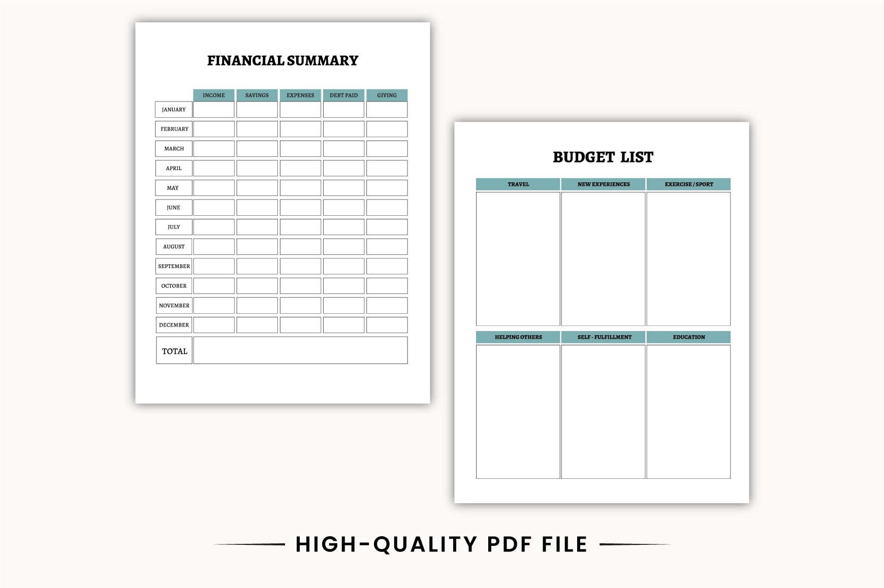 Financial Mindset Planner for Success